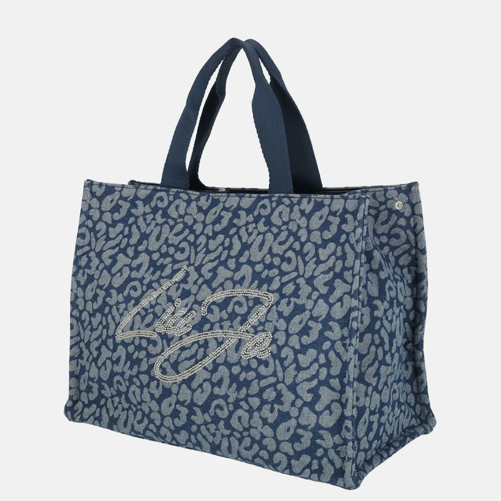 Liu Jo soft handtas logo denim blue bij Duifhuizen