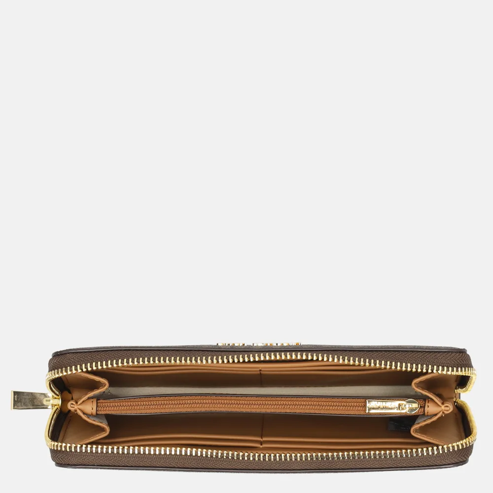 Michael Kors Jet Set portemonnee large brown/acorn bij Duifhuizen