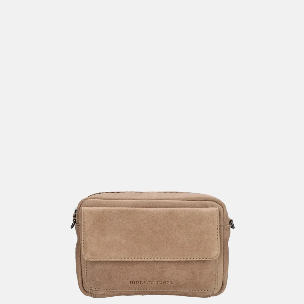 Hide & Stitches Navajo crossbody tas zand bij Duifhuizen