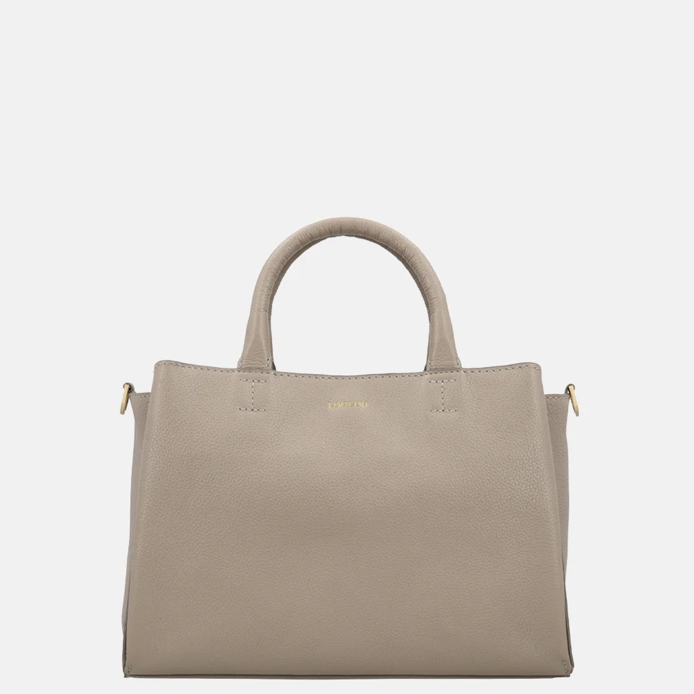 Loulou Essentiels Vera handtas soft sepia bij Duifhuizen