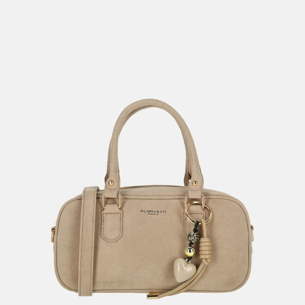 Flora & Co handtas suedine beige