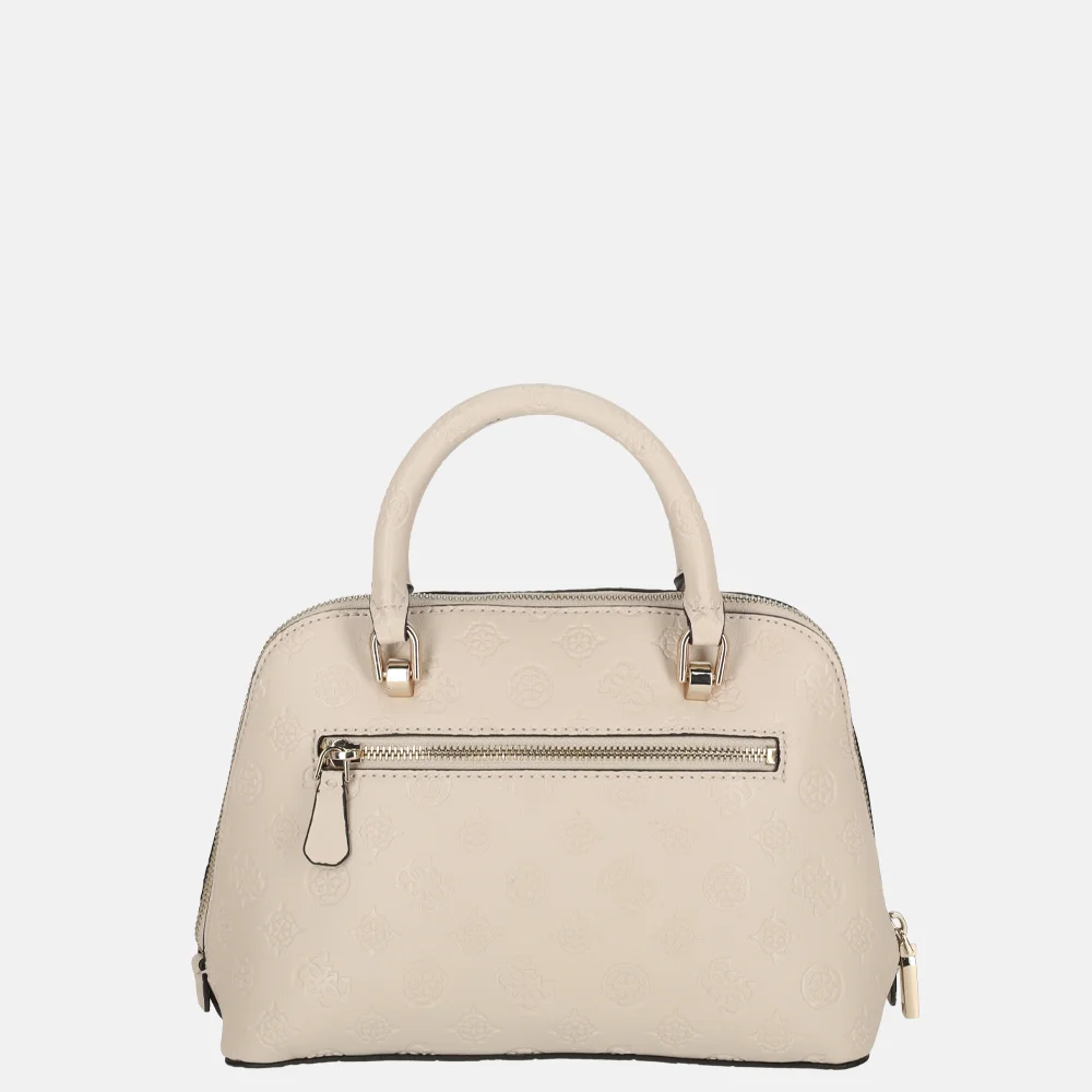 Guess Dita handtas light taupe logo bij Duifhuizen