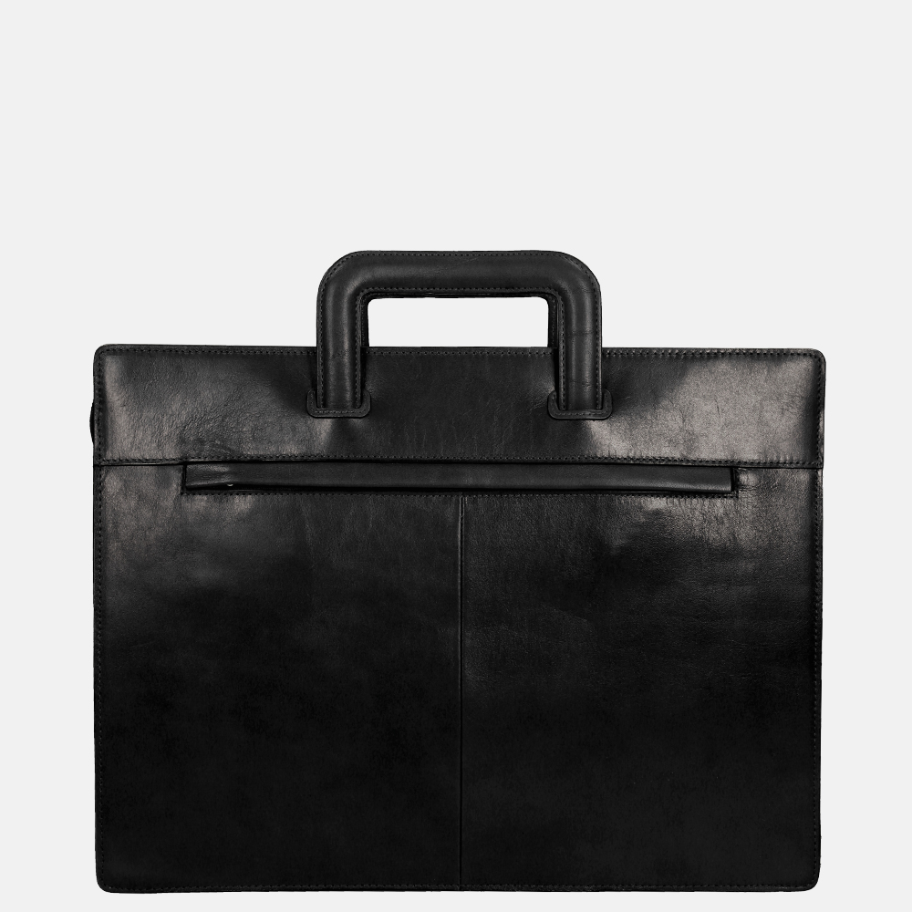 Claudio Ferrici Classico laptoptas 15.6 inch M black bij Duifhuizen