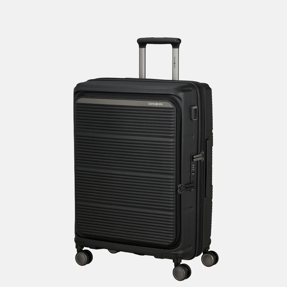 Samsonite Paralux HS Spinner reiskoffer expendable 67 cm black bij Duifhuizen
