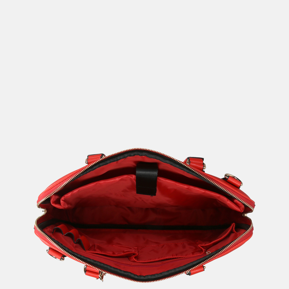 Olivia Lauren Carmen laptoptas rood bij Duifhuizen