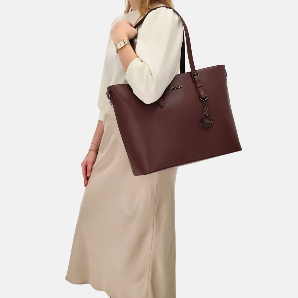 Charm London shopper L bordeaux bij Duifhuizen