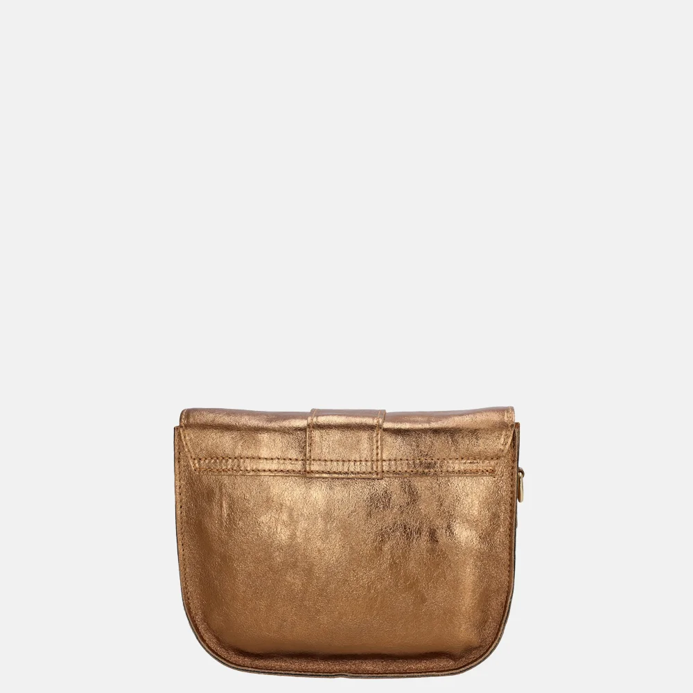 Charm London metallic crossbody tas brons bij Duifhuizen