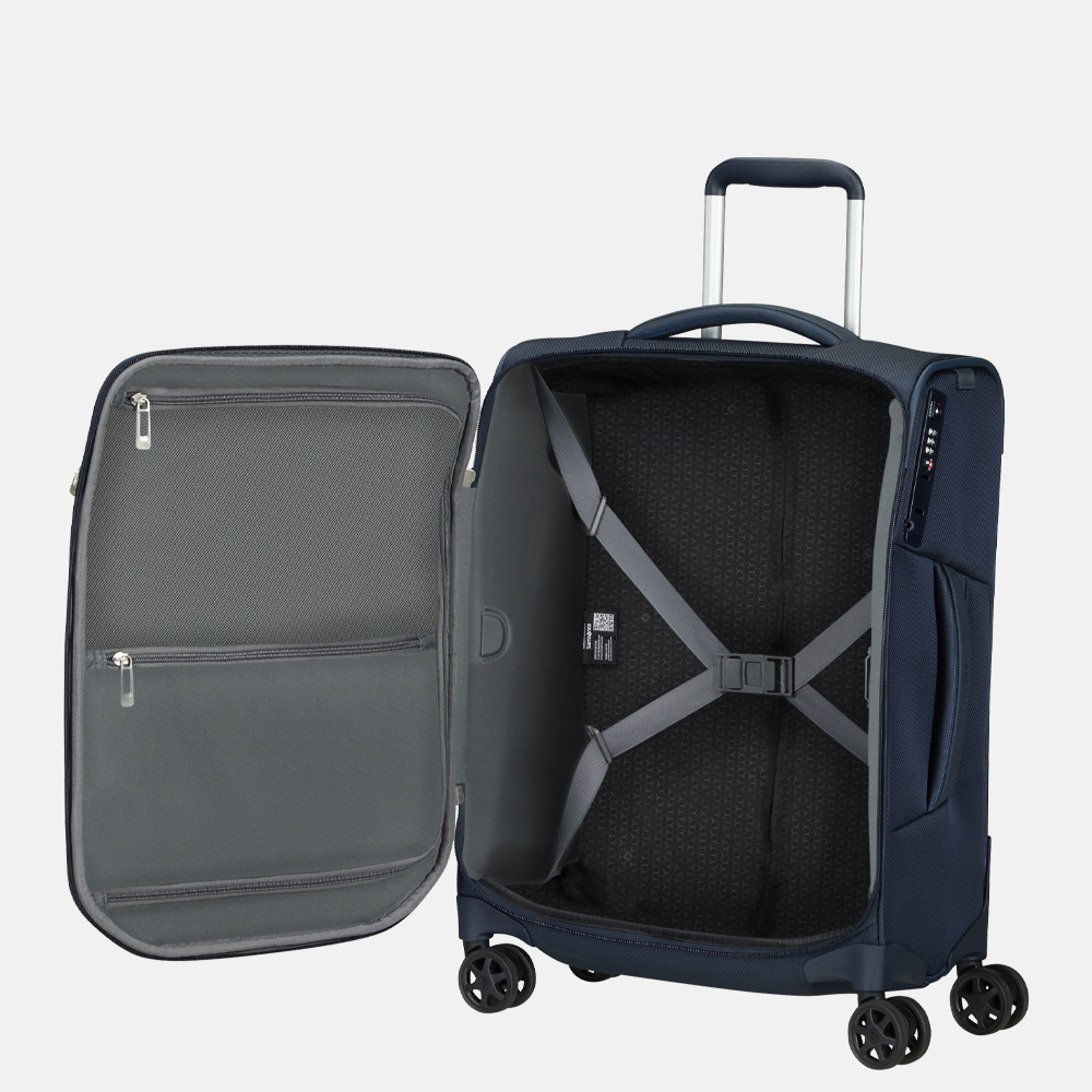 Samsonite Respark Strict handbagage koffer 55 cm midnight blue bij Duifhuizen