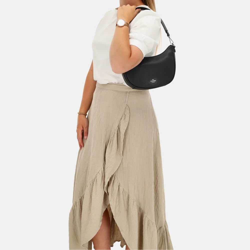 Charm London Montmartre schoudertas zwart bij Duifhuizen