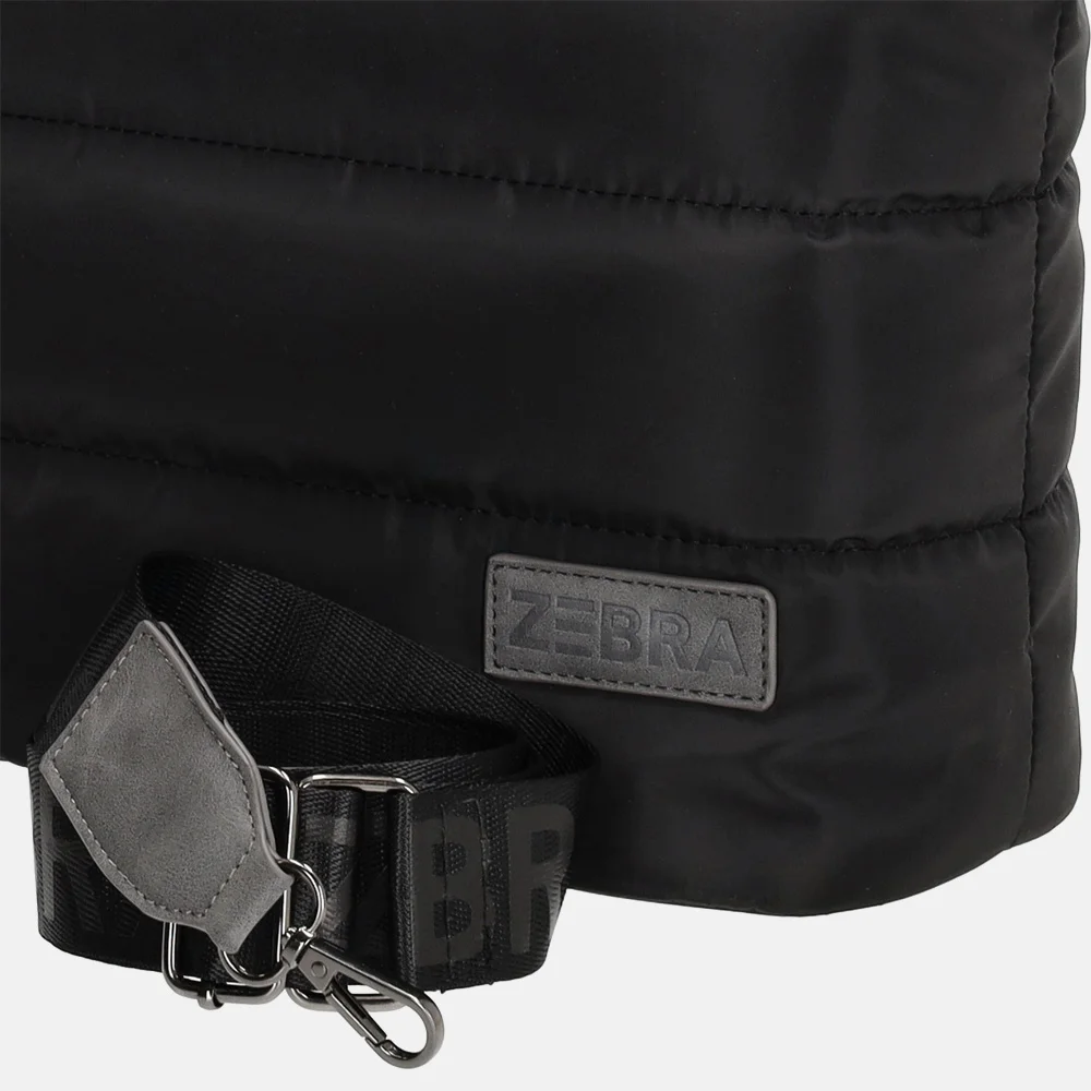 Zebra Trends Elske puffy handtas M zwart bij Duifhuizen