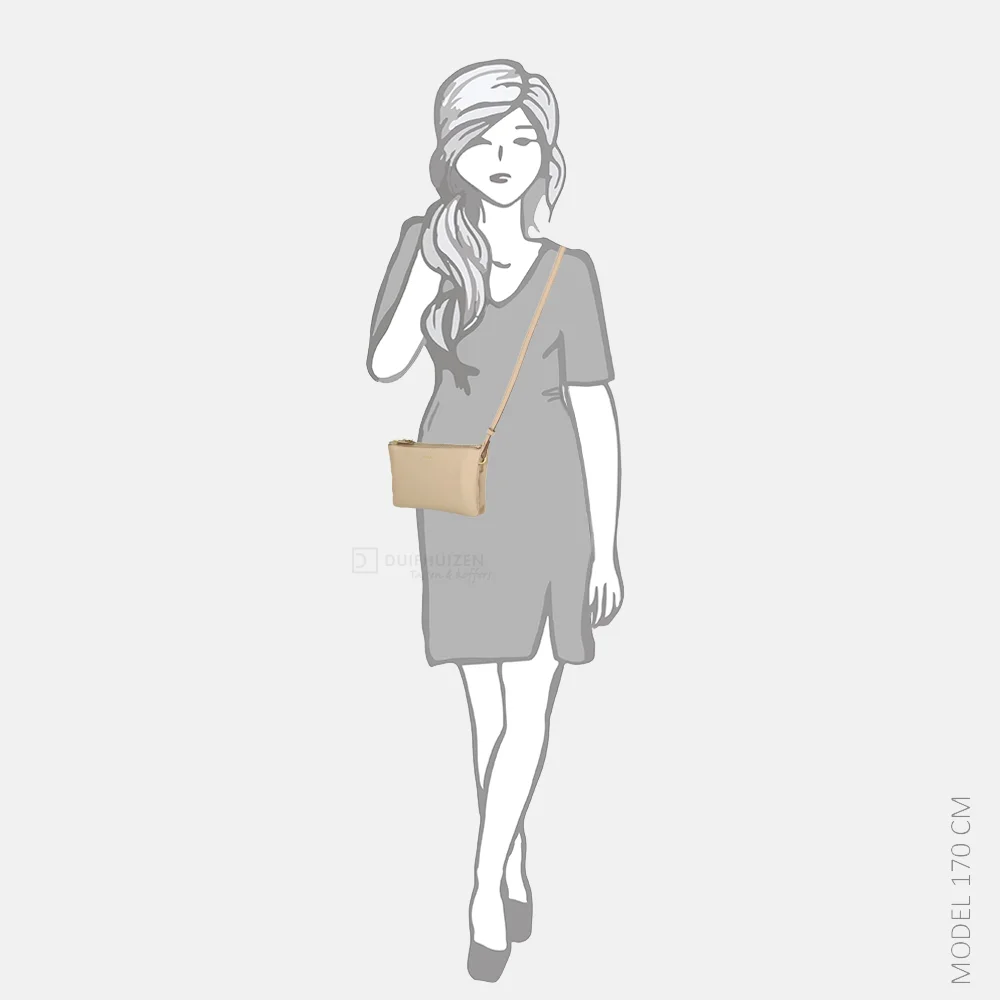 Loulou Essentiels Camille crossbody tas cashmere bij Duifhuizen