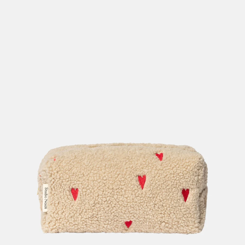 Studio Noos pouch toilettas teddy ecru bij Duifhuizen