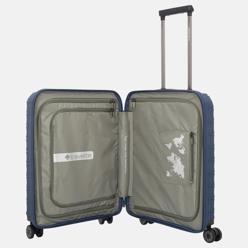 Travelite handbagage koffer 55 cm blue bij Duifhuizen