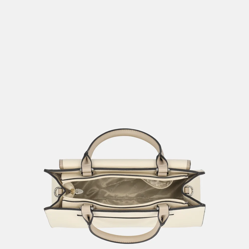 Daniele Donati Saffiano handtas lichtbeige bij Duifhuizen