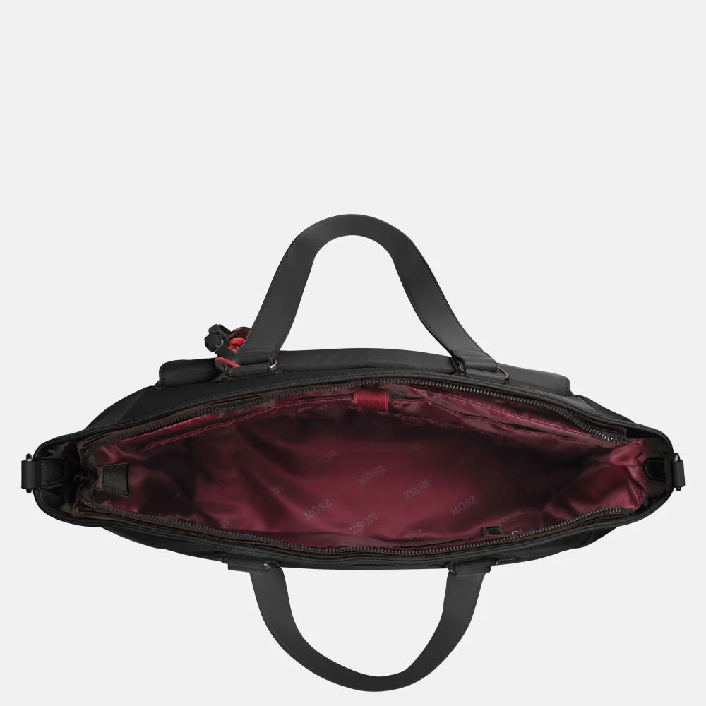 Mosz Denise laptoptas/shopper 15.6 inch black bij Duifhuizen