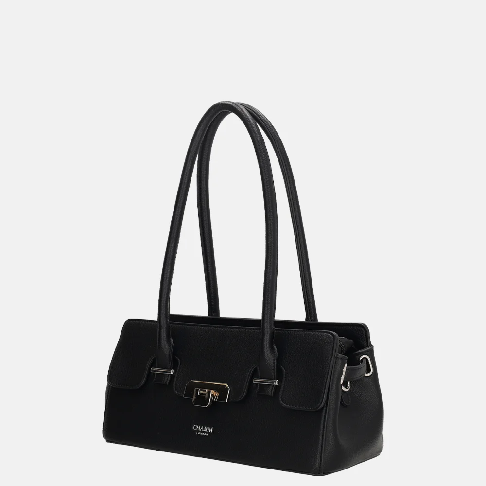 Charm London Soho schoudertas classic zwart bij Duifhuizen