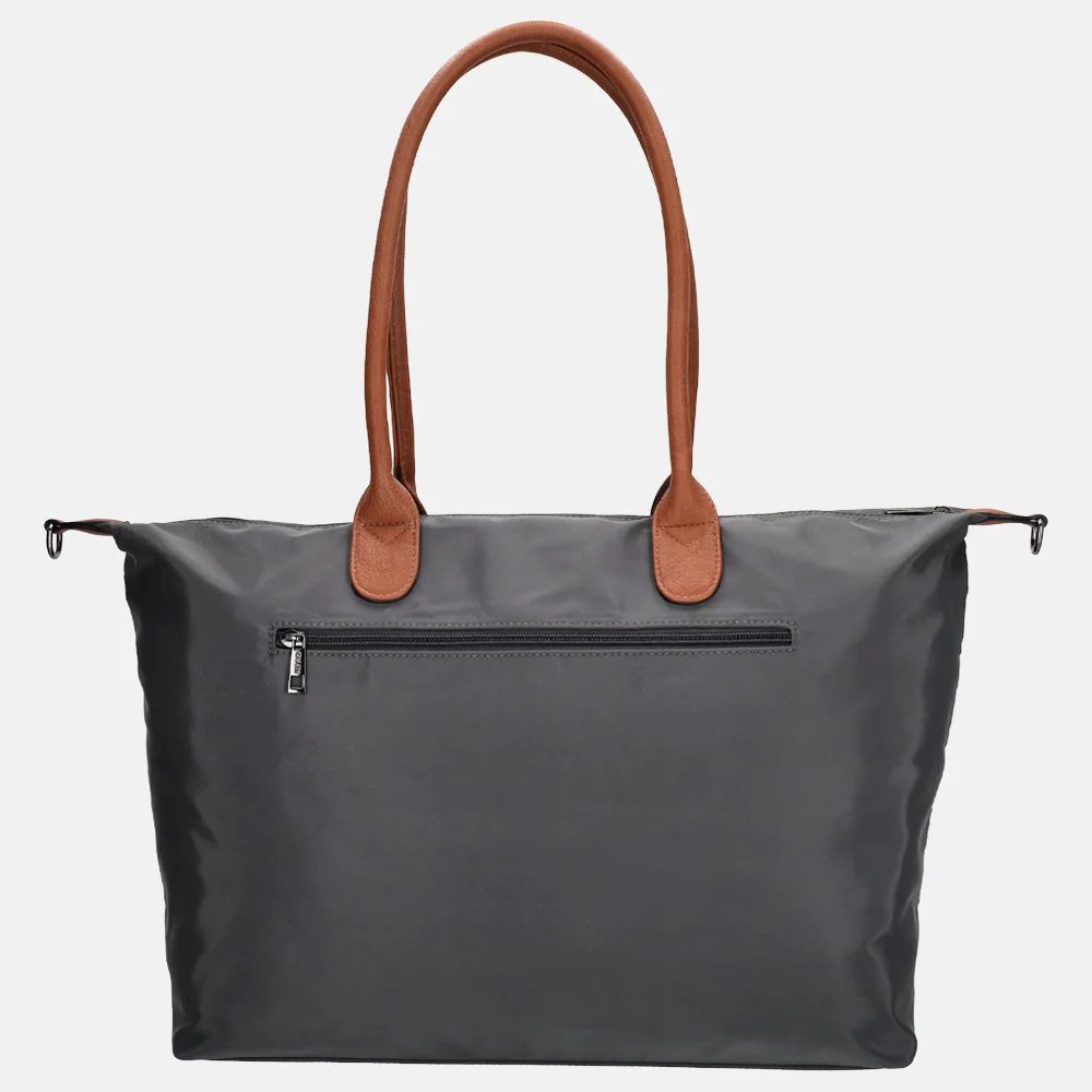 Charm London Buckingham shopper met 15.6 inch laptopvak L olifant grijs bij Duifhuizen