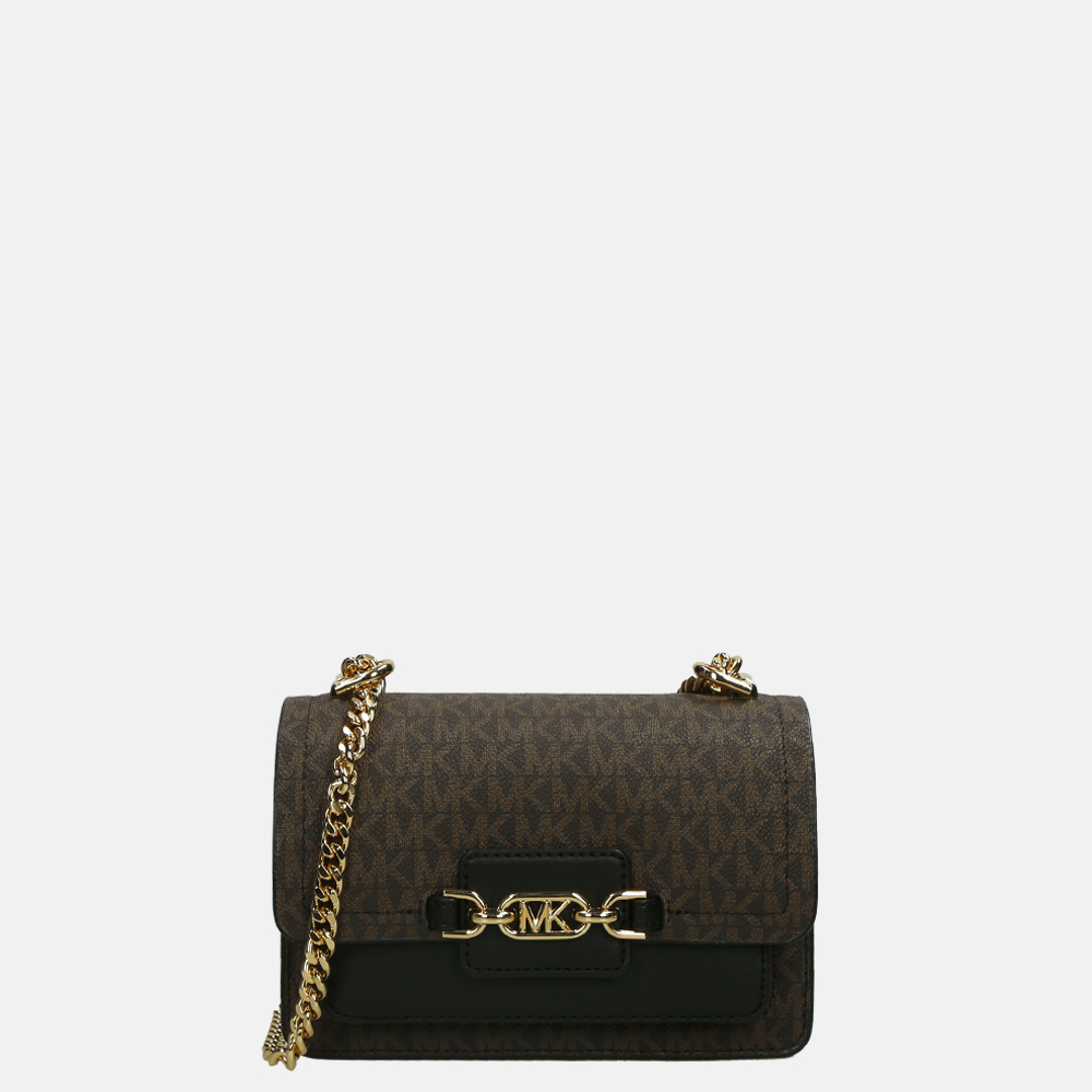 Michael Kors Heather crossbody tas XS brown/black