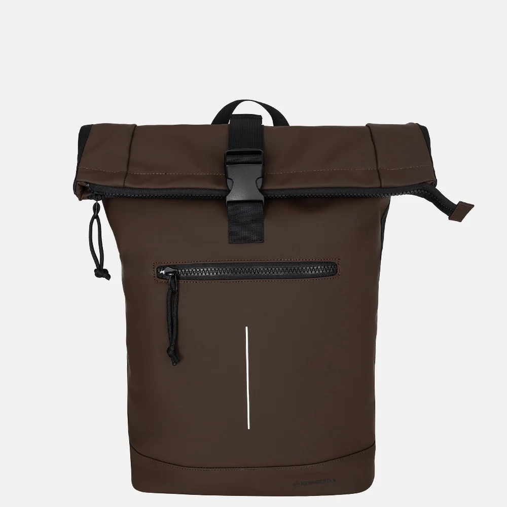 New Rebels Mart laptop rugzak 15 inch donkerbruin
