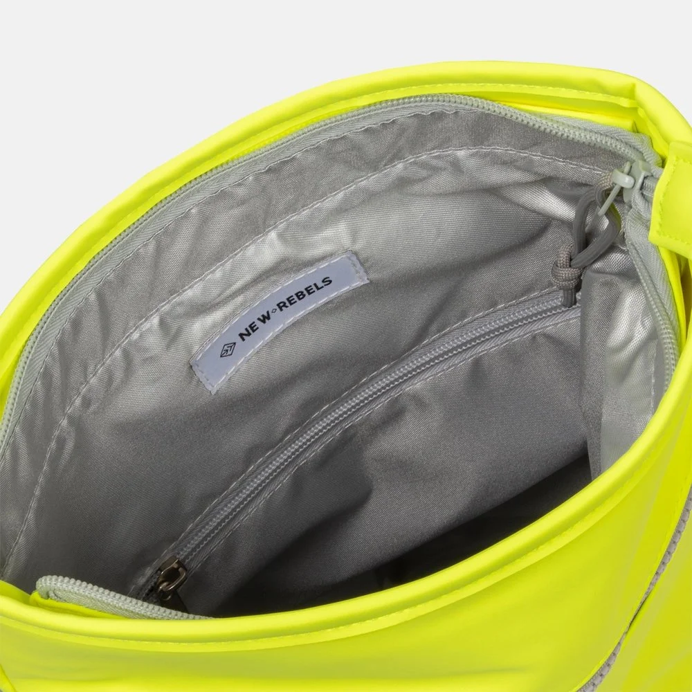 New Rebels neon Mart rol backpack mini rugzak fluor yellow bij Duifhuizen
