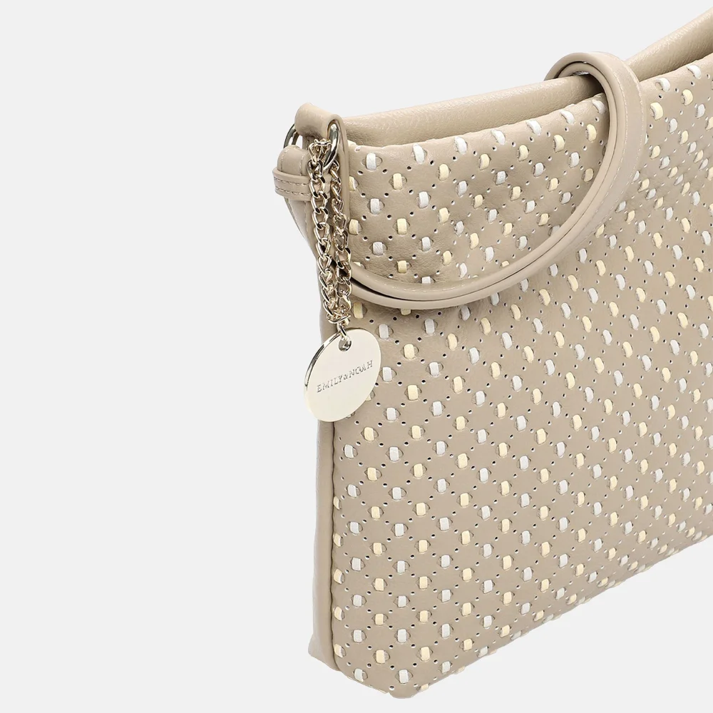Emily & Noah Josefin crossbody tas light taupe bij Duifhuizen