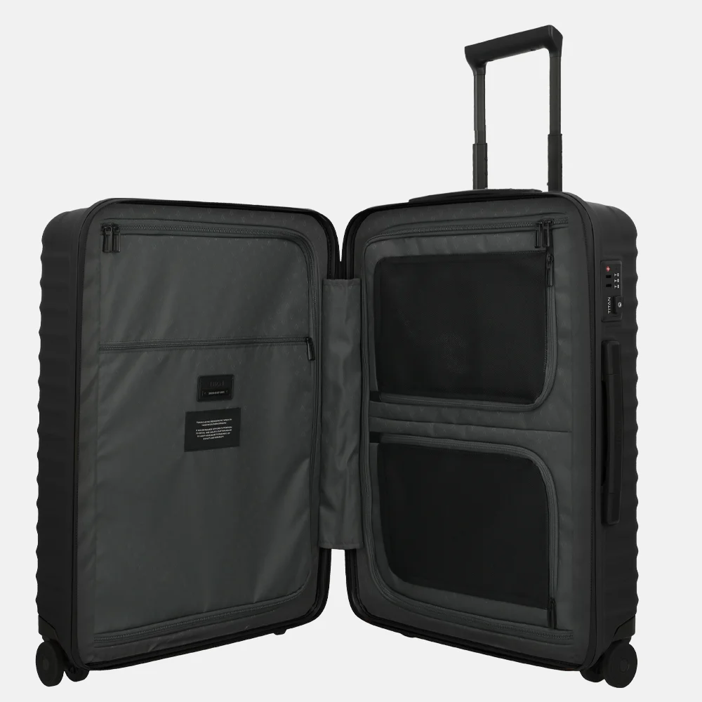 Titan Upgrade reiskoffer 65 cm nightshade black bij Duifhuizen