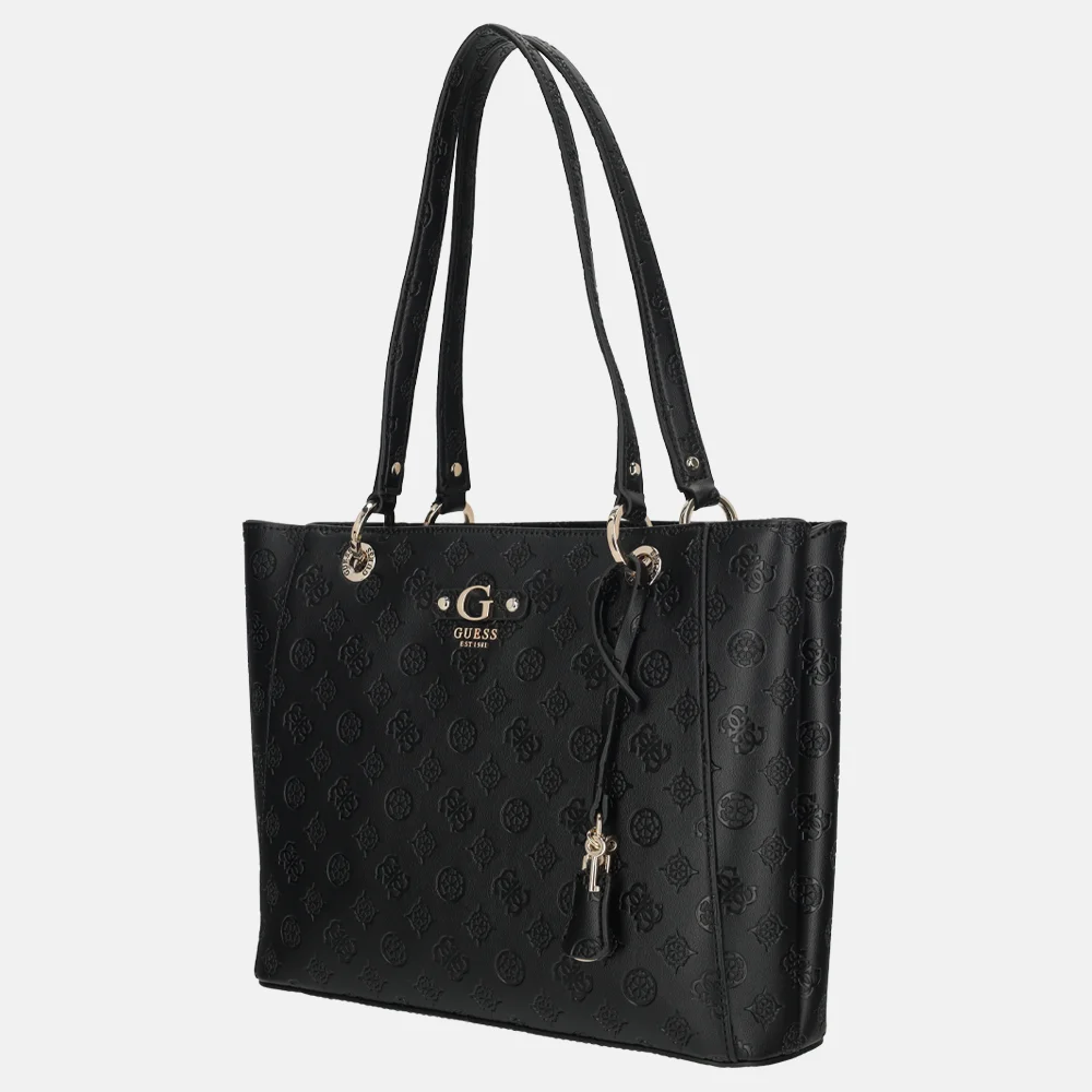 Guess Dita shopper black logo bij Duifhuizen