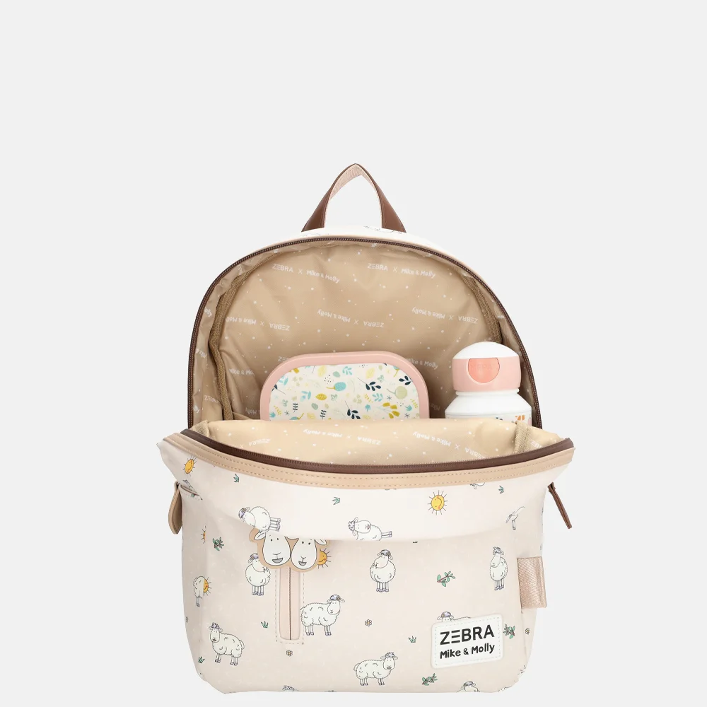 Zebra Trends x Mike & Molly kinderrugzak creme bij Duifhuizen