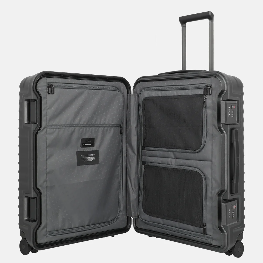Titan Overseas reiskoffer 69 cm nightshade black bij Duifhuizen