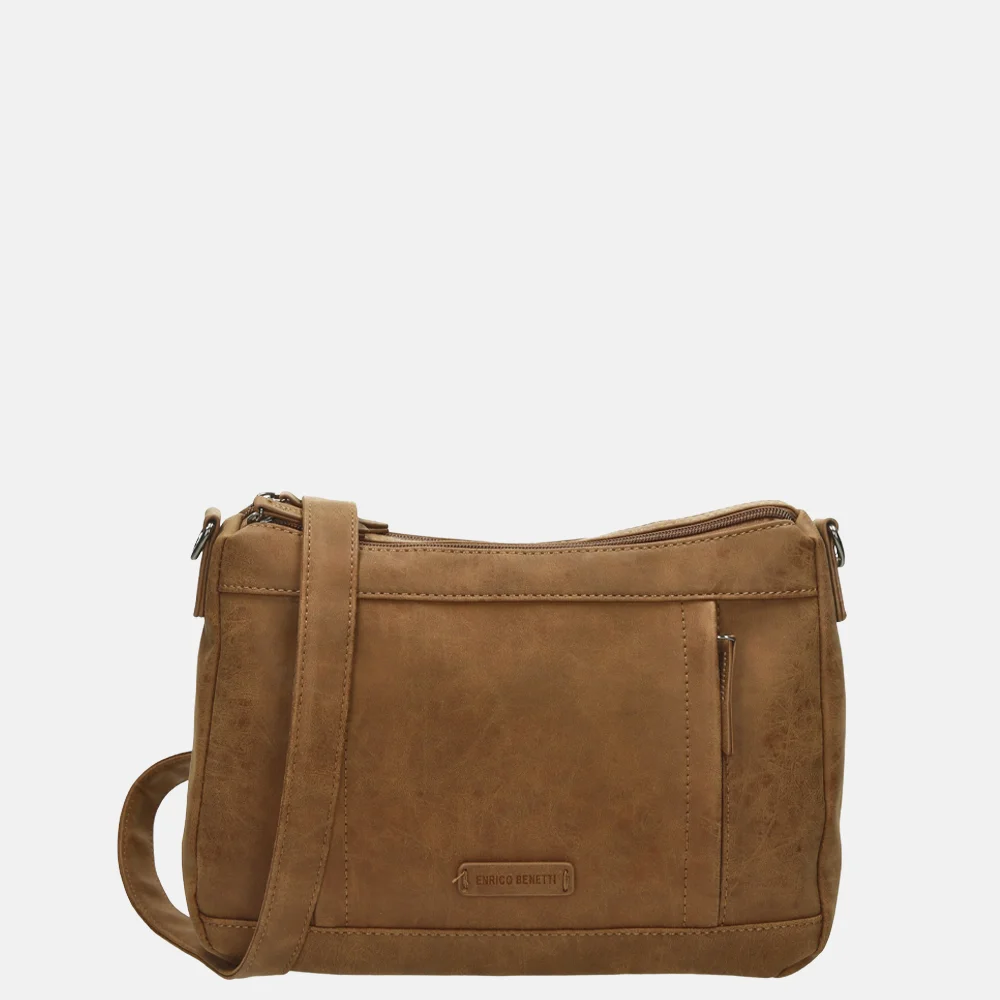 Enrico Benetti Ruby crossbody tas camel bij Duifhuizen