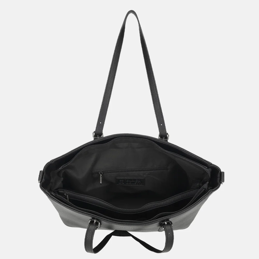 Enrico Benetti Nina shopper + laptopvak 15 inch zwart bij Duifhuizen