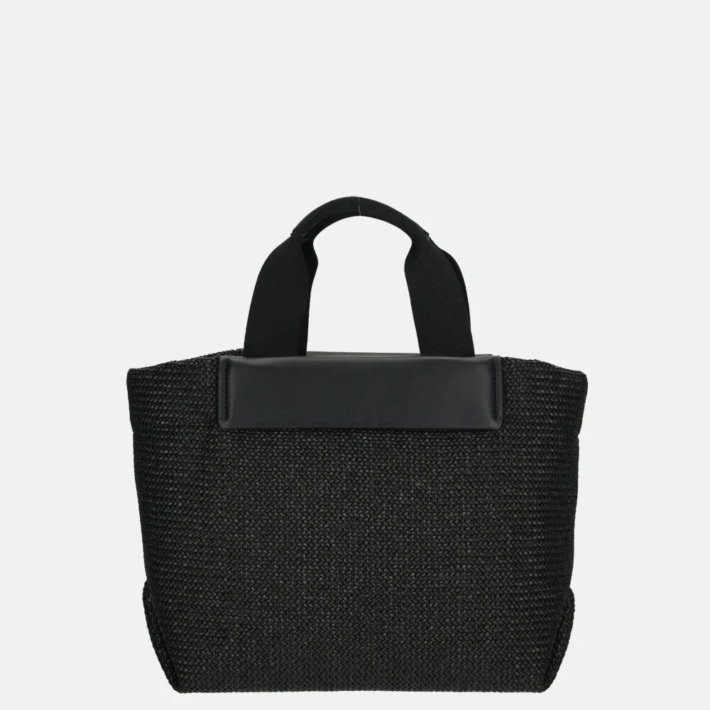 Calvin Klein Raffia handtas S black bij Duifhuizen