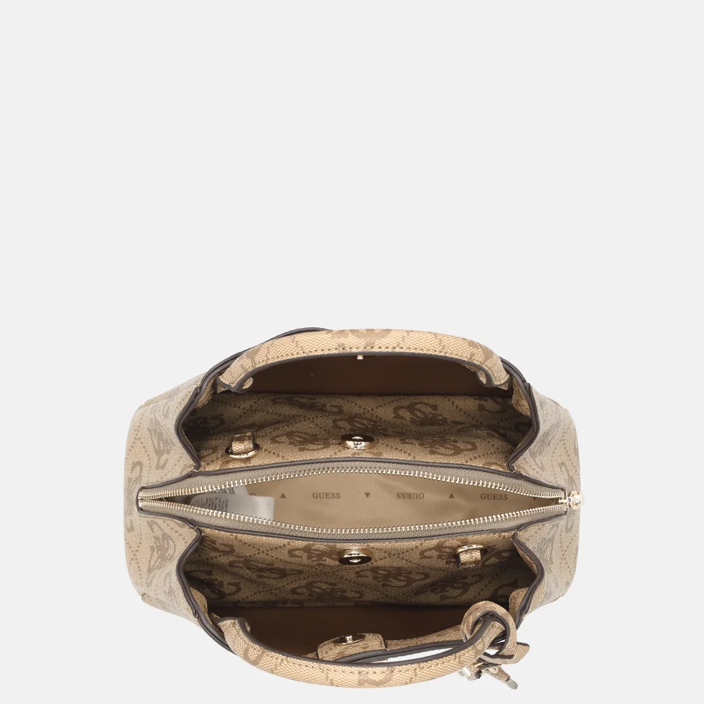 Guess Meridian girlfriend handtas S latte logo bij Duifhuizen