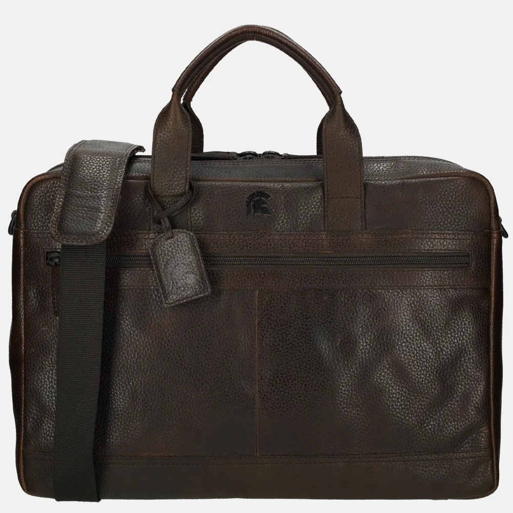 Pylos 59 Sarda laptoptas 17 inch dark brown