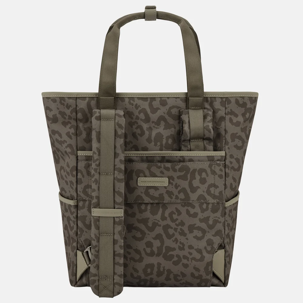 Kapten & Son Lindby rugzak 14 inch dark leopard bij Duifhuizen