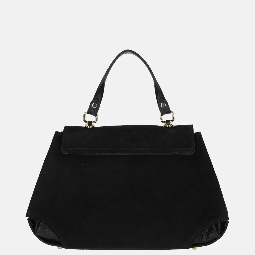 Charm London overslag handtas suede zwart bij Duifhuizen
