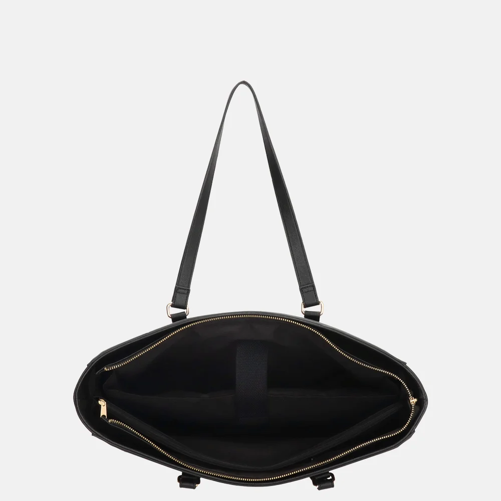 Charm London Saffiano shopper L zwart bij Duifhuizen