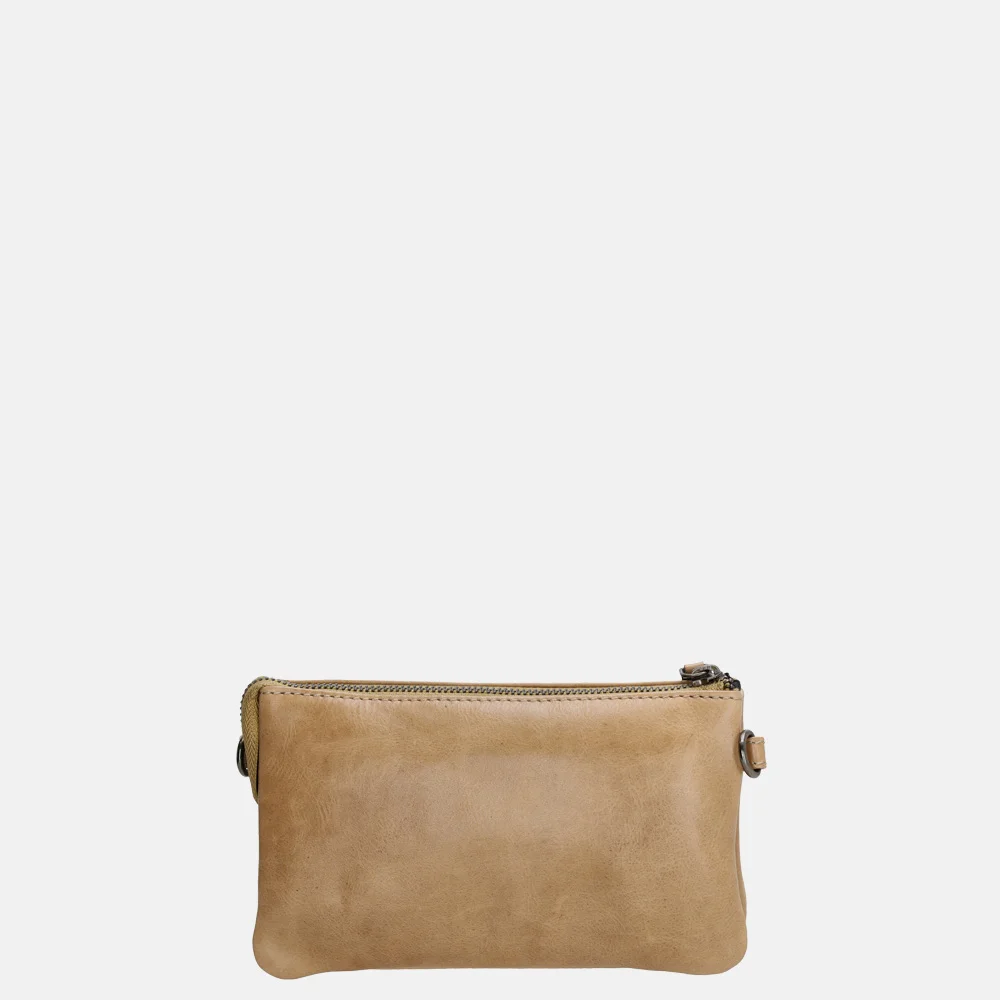 Hide & Stitches Porto crossbody tas S taupe bij Duifhuizen