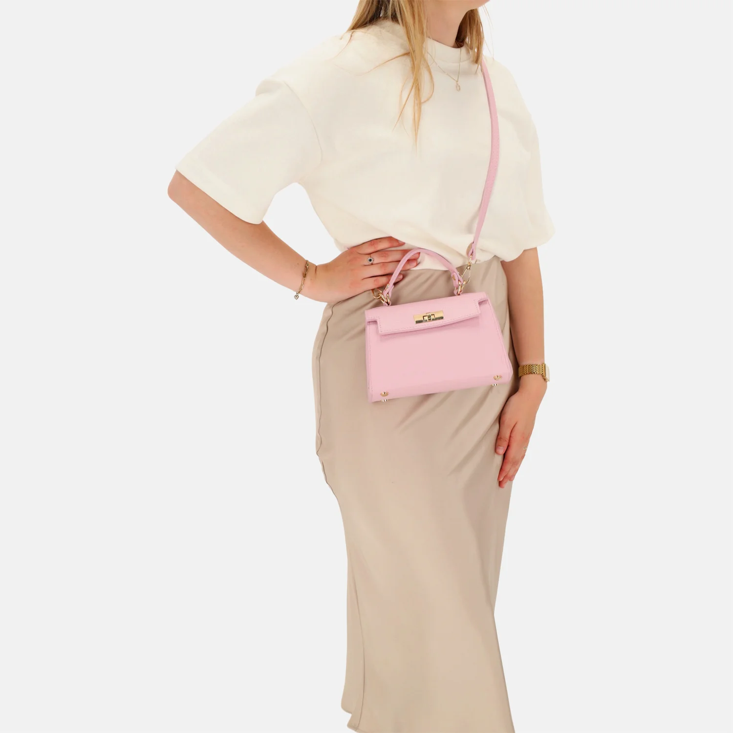 Charm London handtas S lichtroze bij Duifhuizen