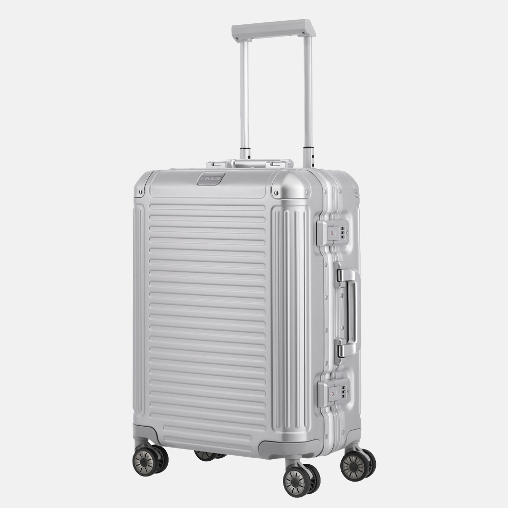 Travelite Next handbagage koffer 55 cm silver bij Duifhuizen