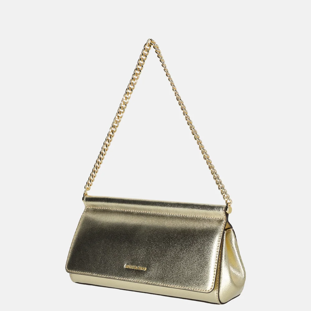 Michael Kors Carmine clutch pale gold bij Duifhuizen
