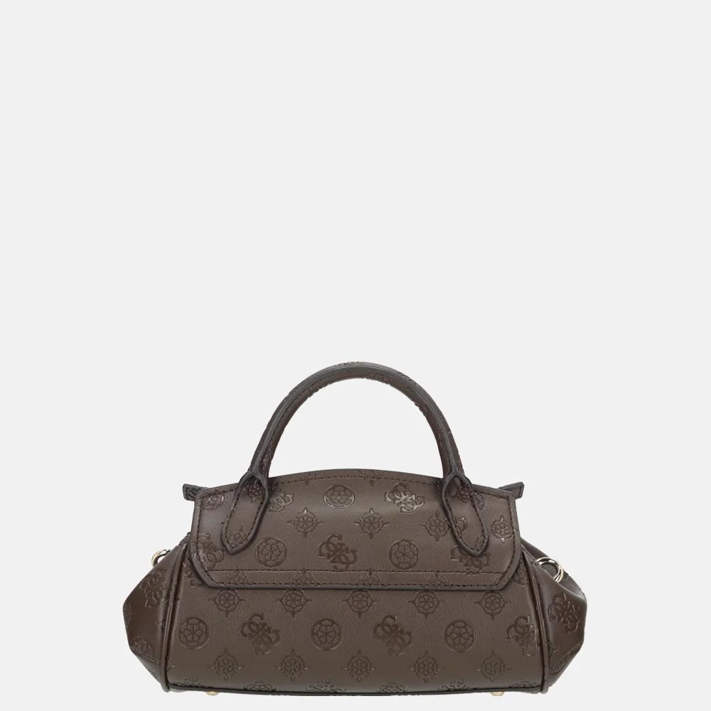 Guess Diana handtas mini chocolate logo bij Duifhuizen