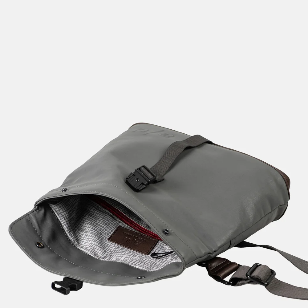 Aunts and Uncles Yao rolltop crossbody tas pewter bij Duifhuizen