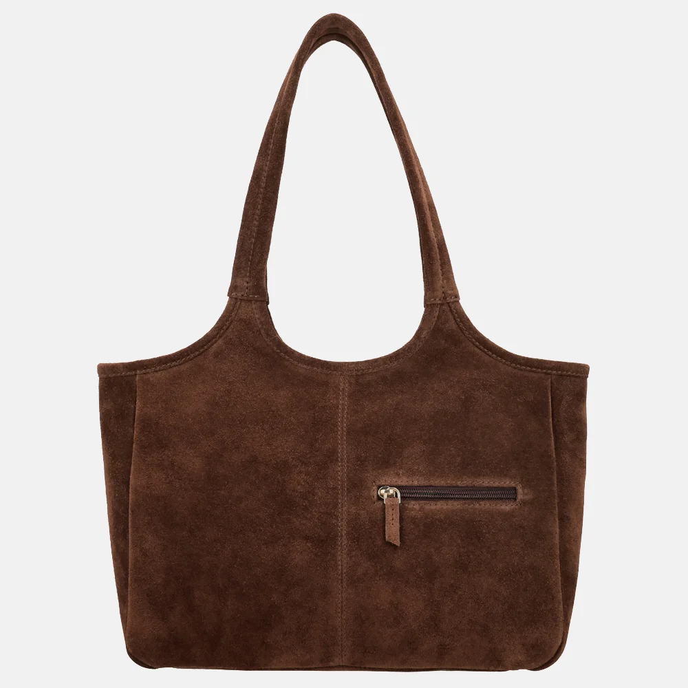 Charm London Sevilla shopper suede bruin