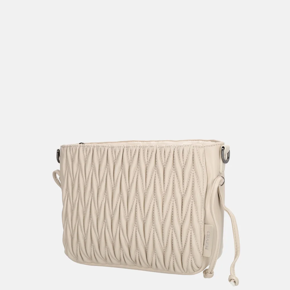 Charm London West End crossbody tas smocked beige bij Duifhuizen