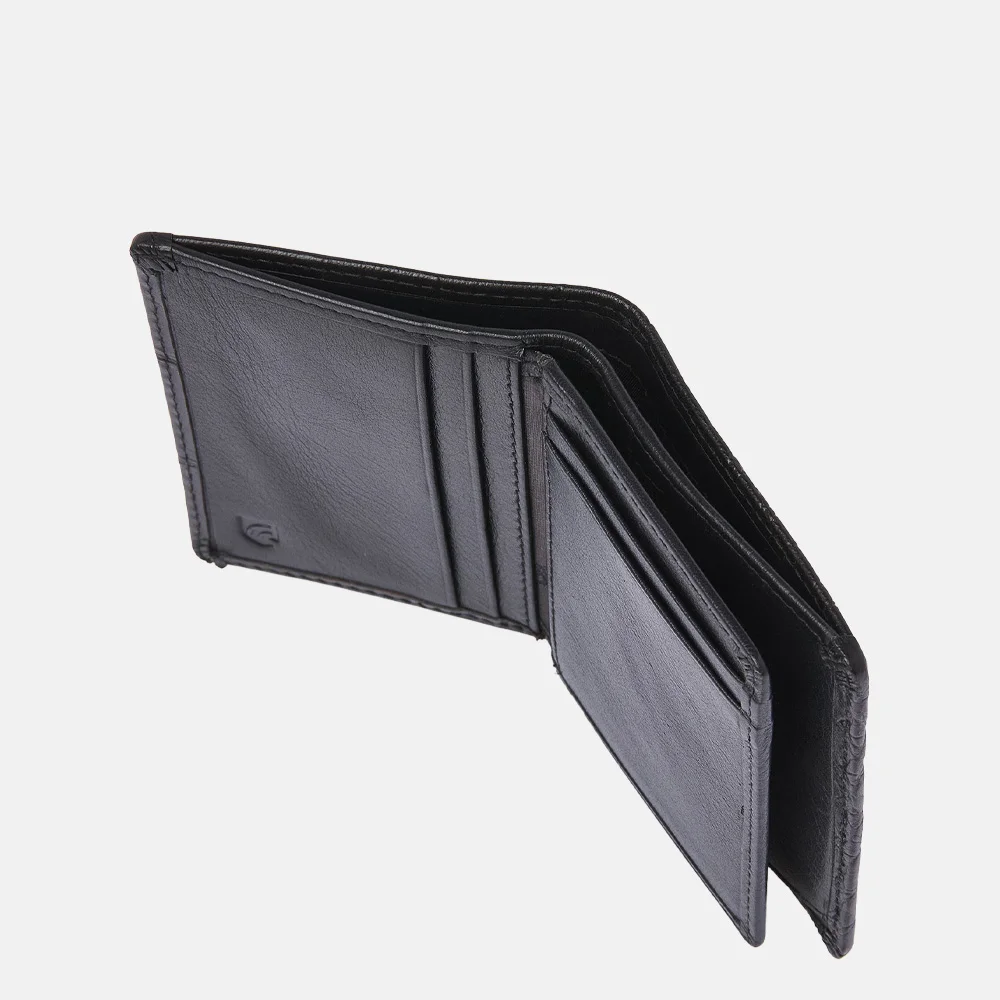 Castelijn en Beerens mini wallet pasjeshouder croco black bij Duifhuizen