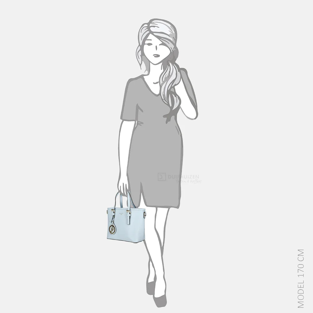 Firenze Saffiano handtas S light blue bij Duifhuizen