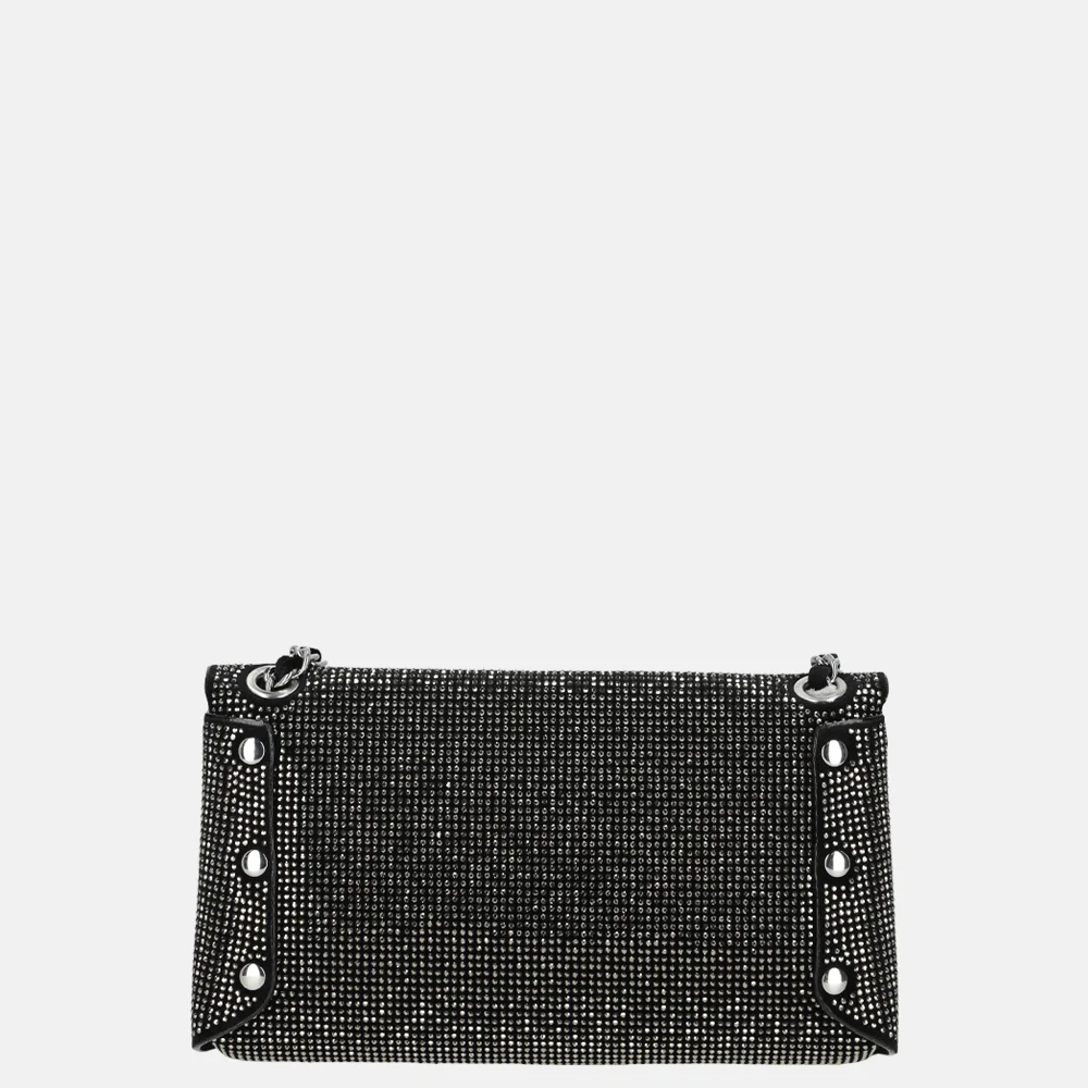 Flora & Co clutch strass gris anthracite bij Duifhuizen