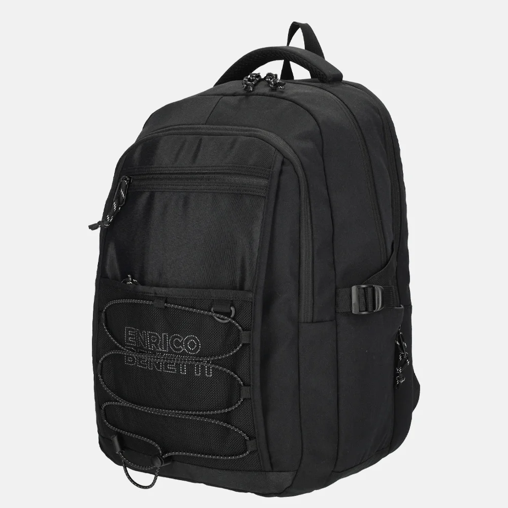 Enrico Benetti Anchorage laptoprugzak 15 inch zwart bij Duifhuizen