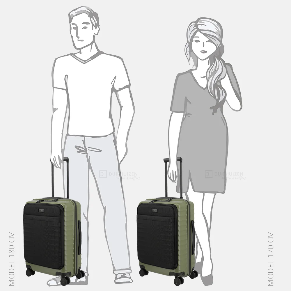 Titan Upgrade handbagage koffer frontpocket 55 cm forest green bij Duifhuizen